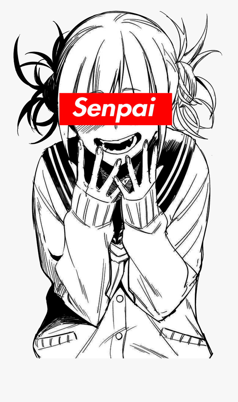 Toga Himiko Waifu Clipart , Png Download - Himiko Toga Black And White, Transparent Clipart