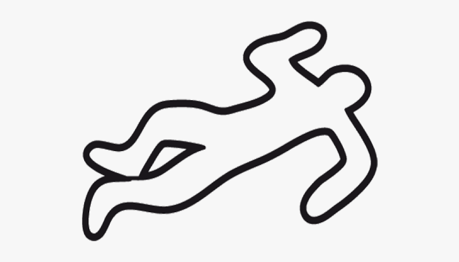 Forensics Cliparts - Chalk Body Outline Clipart, Transparent Clipart