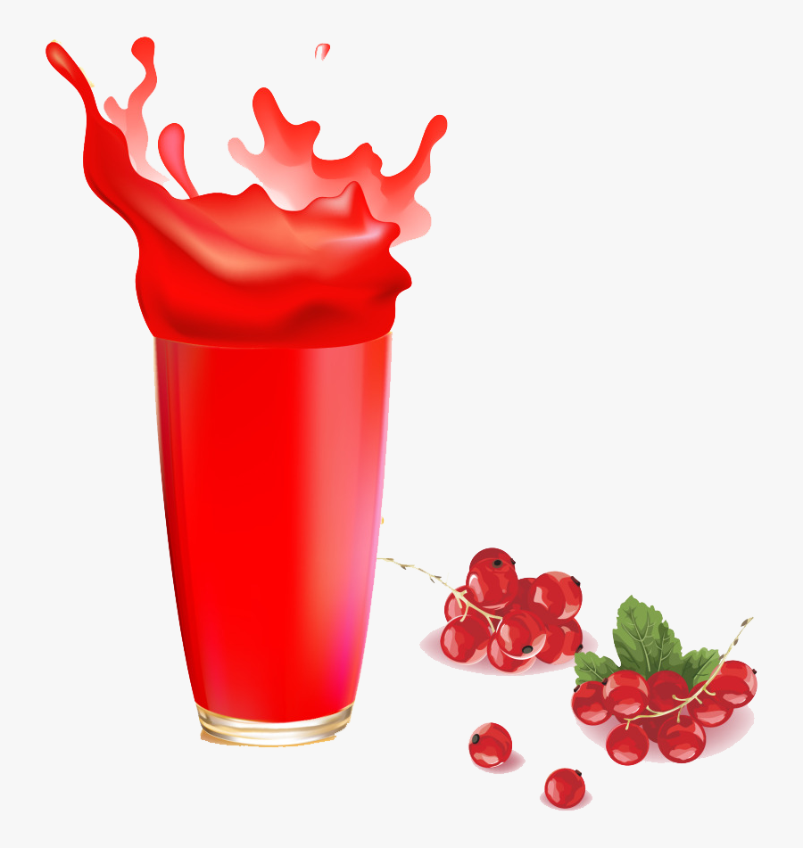 Orange Juice Soft Drink Cup - Cup Of Red Juice, Transparent Clipart