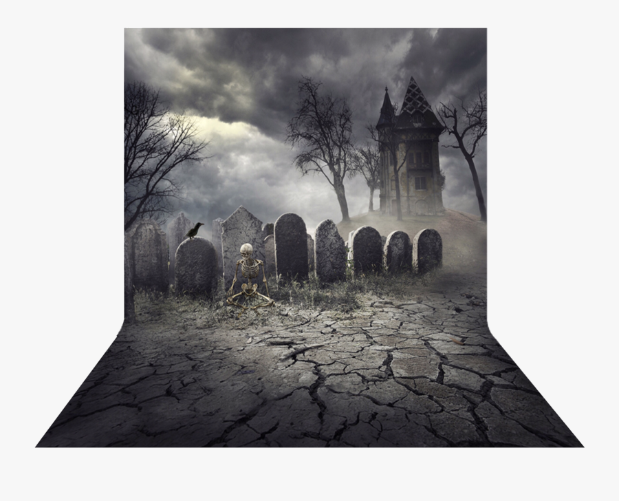 #halloween #graveyard #cemetary #freetoedit - Halloween Scary Graveyard, Transparent Clipart
