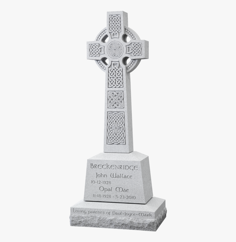 Celtic Knots Gravestone, Transparent Clipart