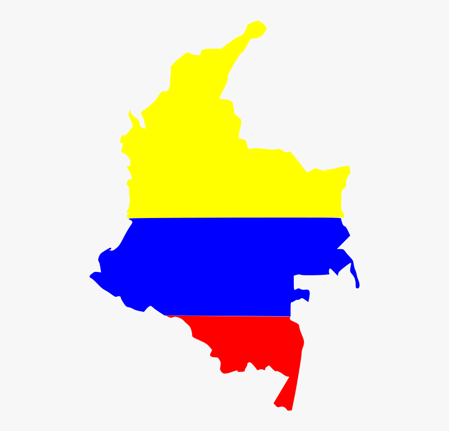 Colombia - Colombia Flag Map, Transparent Clipart