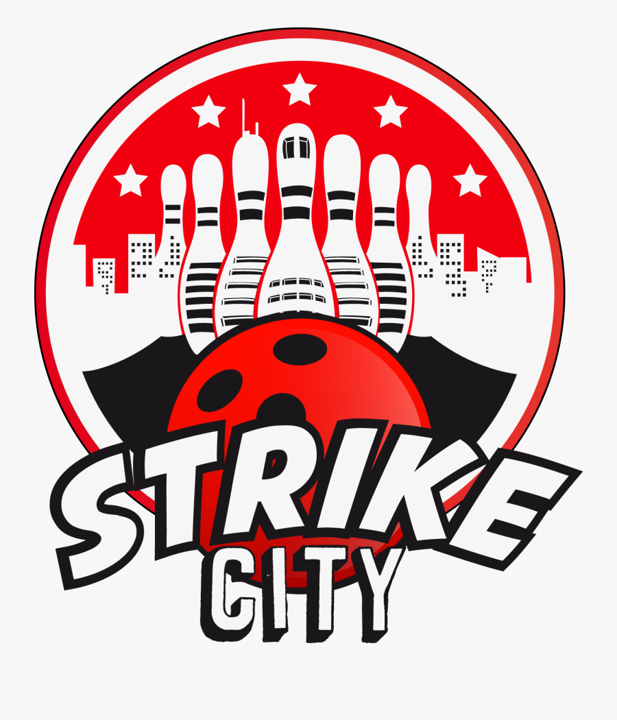 Strike City Canterbury - Strike City Bowling Logo, Transparent Clipart