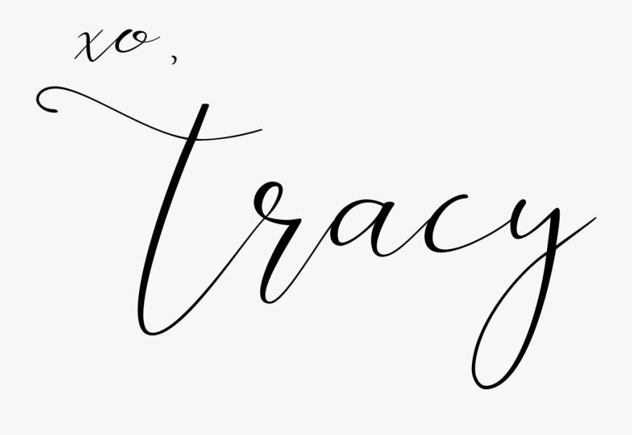 Tracy Name In Calligraphy, Transparent Clipart