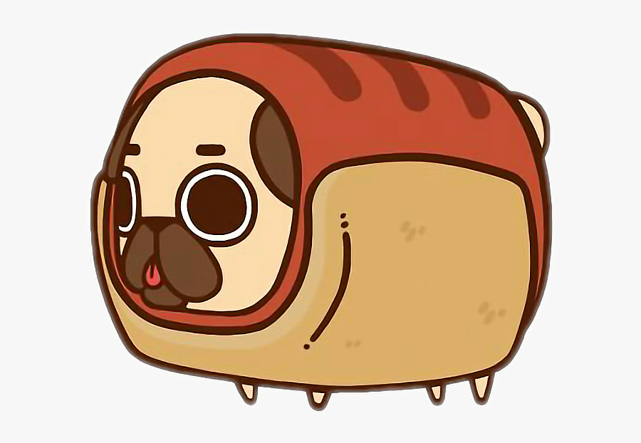 Pug Puglie Puglife Pugfood Pugstyle - Kawaii Pug, Transparent Clipart