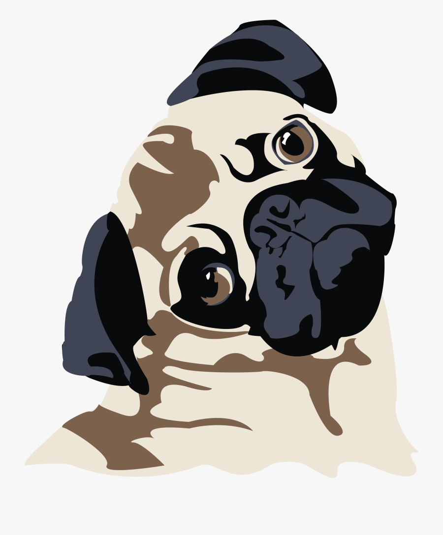 Cute Pug Face T Shirt From Amazon - Pug, Transparent Clipart