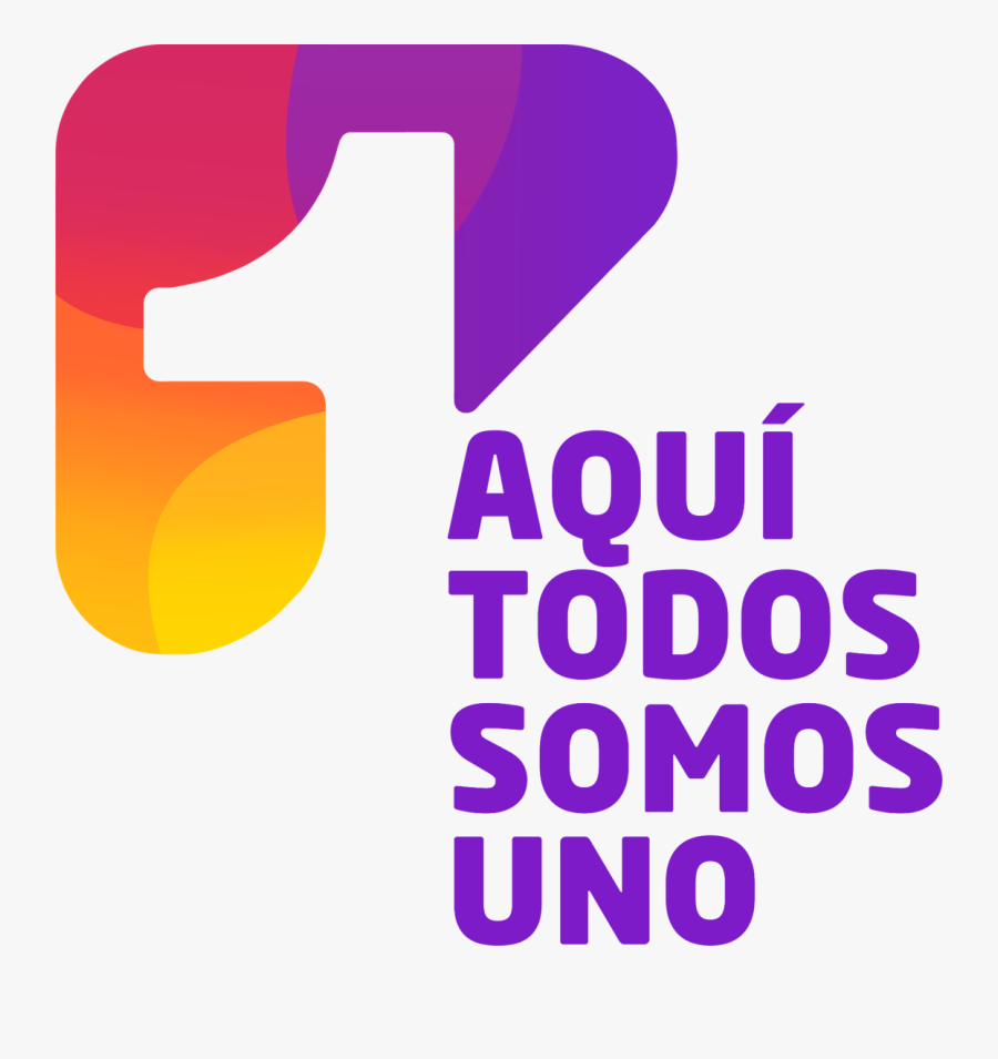 Canal Uno With Slogan Aquí Todos Somos Uno - Canal Uno Logo Png, Transparent Clipart