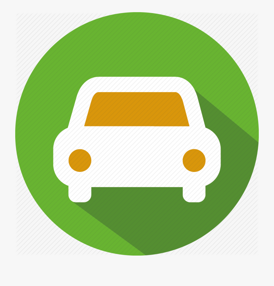 Transparent Taxi Driver Clipart - Car Icon Flat Png, Transparent Clipart