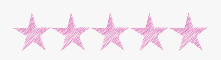 5 Star Rating Pink Png, Transparent Clipart