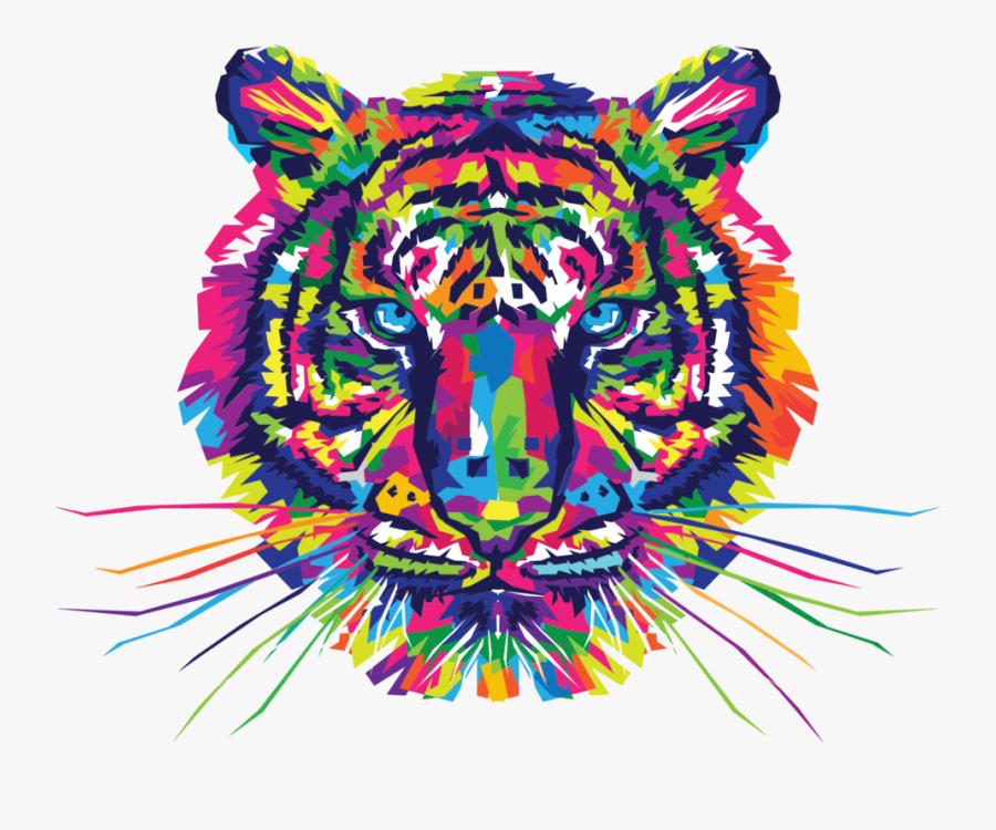 Graphic Design,carnivore,art - Abstract Tiger Art, Transparent Clipart