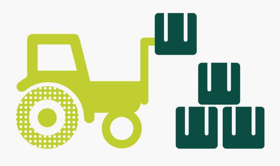 Transparent Farmer On Tractor Clipart - Green Tractor Icon Png, Transparent Clipart