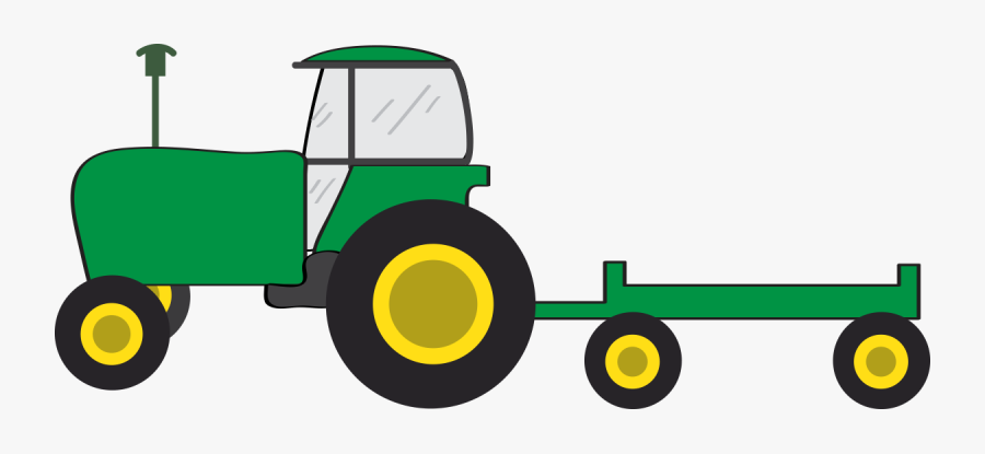 Transparent Tractor In Field Clipart - Tractor, Transparent Clipart