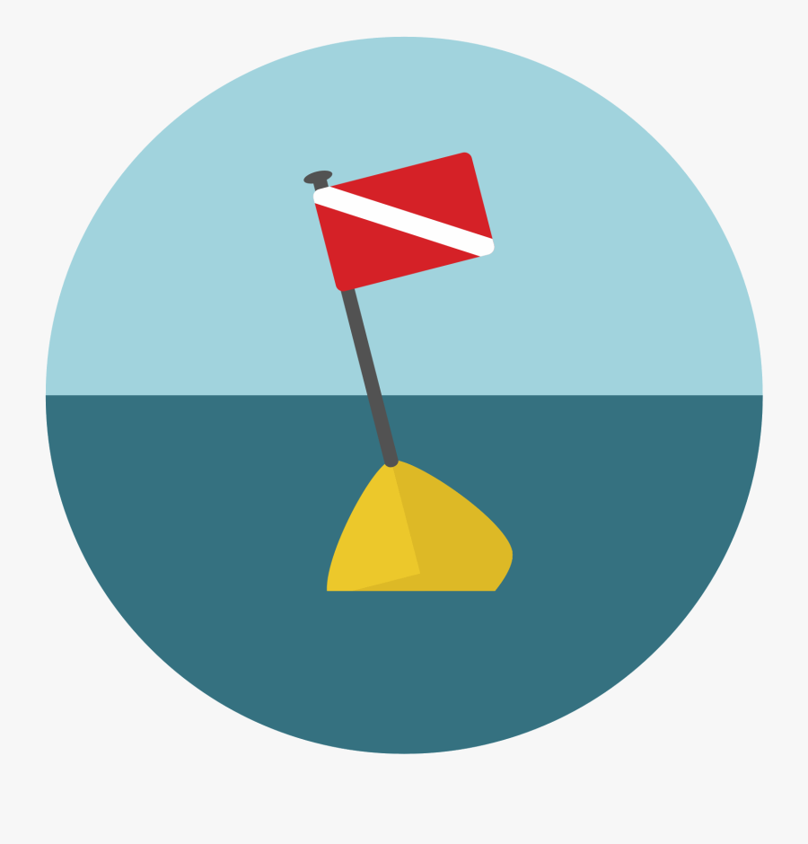 Buoy Vector Sea - Scuba Divers Flag, Transparent Clipart