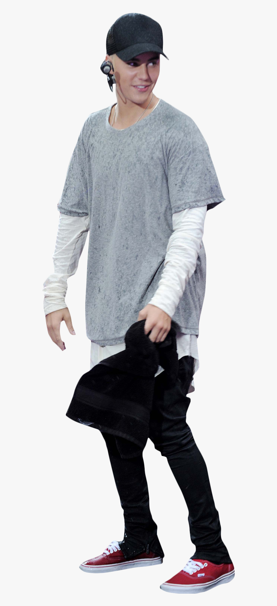 Celebrity Png Justin Bieber Performing - Sweater, Transparent Clipart