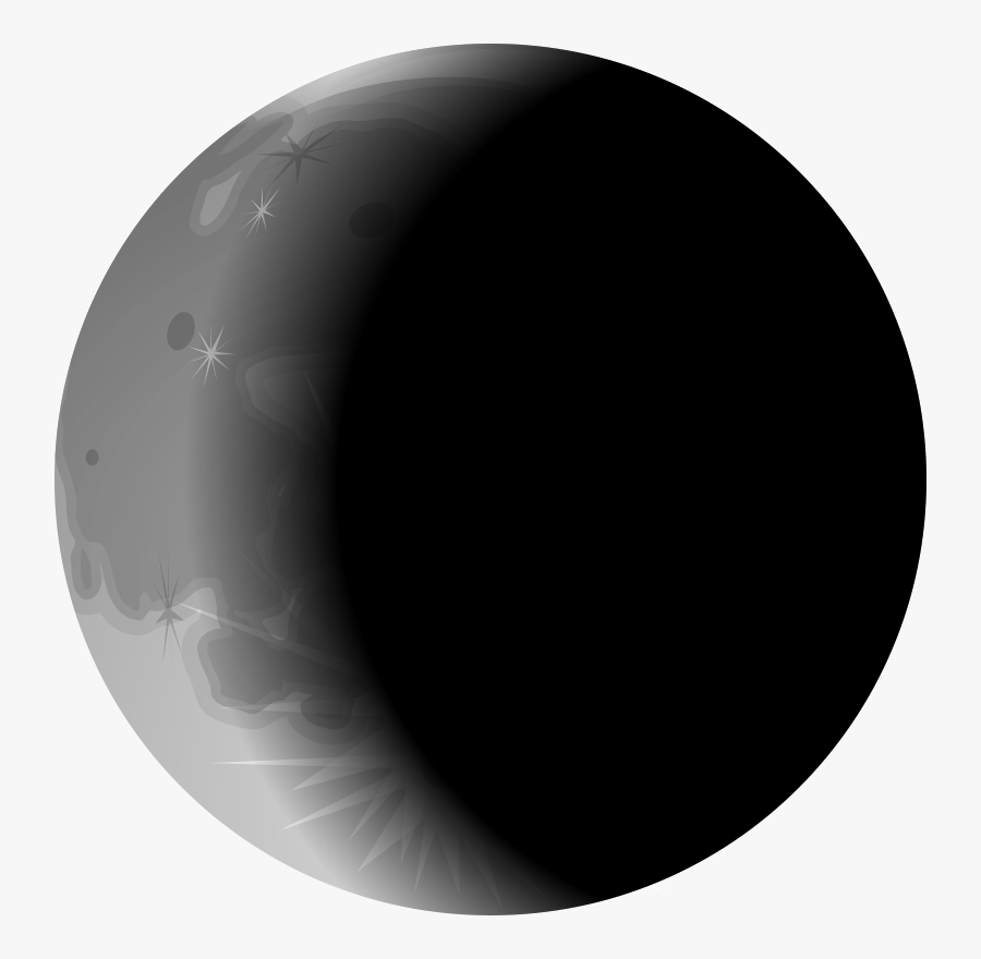 Moon 1 - Waning Crescent Transparent, Transparent Clipart