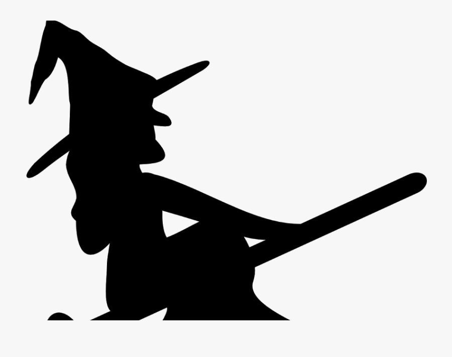 Transparent Witch Silhouette Clipart - Witch Silhouette Printable, Transparent Clipart