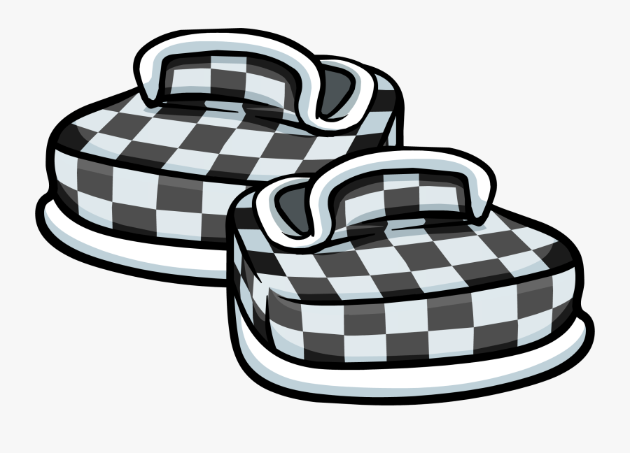 Vans Clipart Checkered - Free Penguin Codes Checkered Shoes, Transparent Clipart
