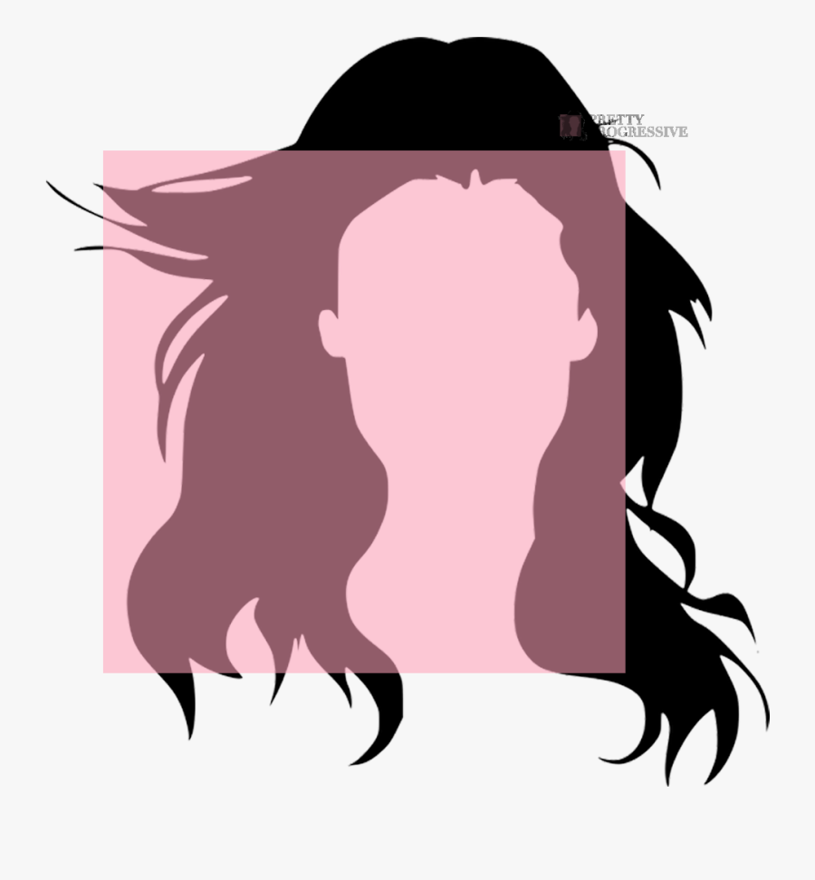 Pretty Progressive - Silhueta Cabelo Cacheado Png, Transparent Clipart