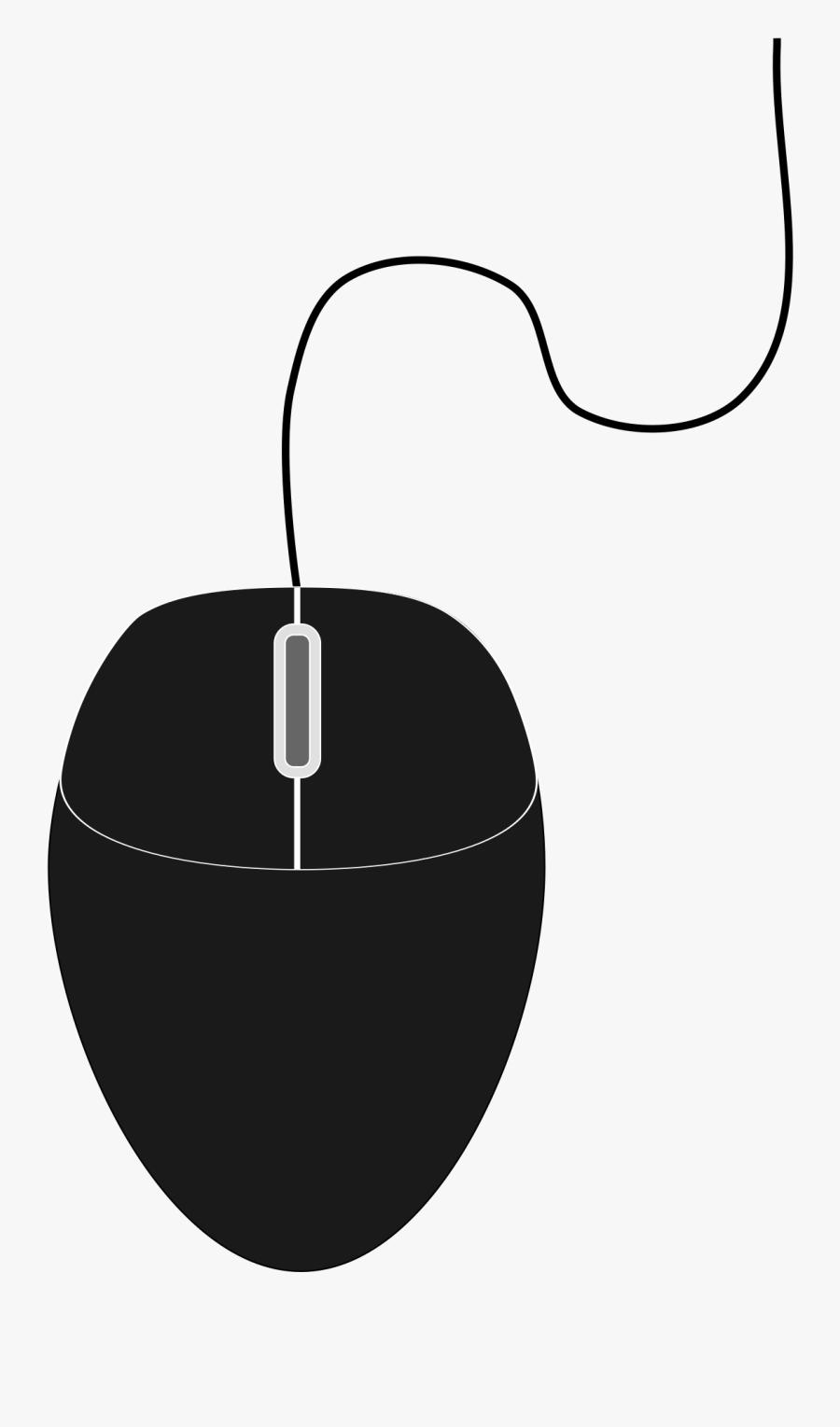 Cartoon Computer Mouse Black, Transparent Clipart