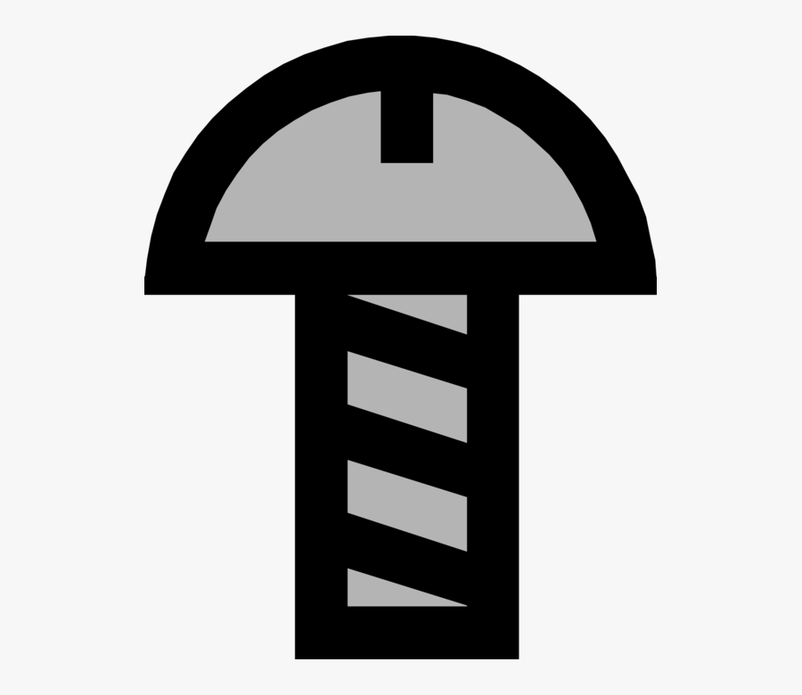 Vector Illustration Of Screw Threaded Fastener Used - Sign, Transparent Clipart
