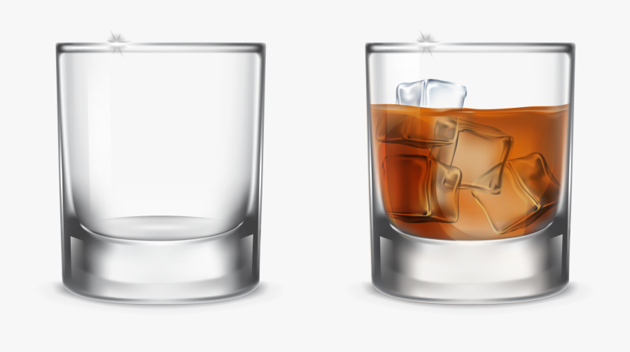 Whisky Wine Glass Cup - Whiskey Glass Vector Png, Transparent Clipart