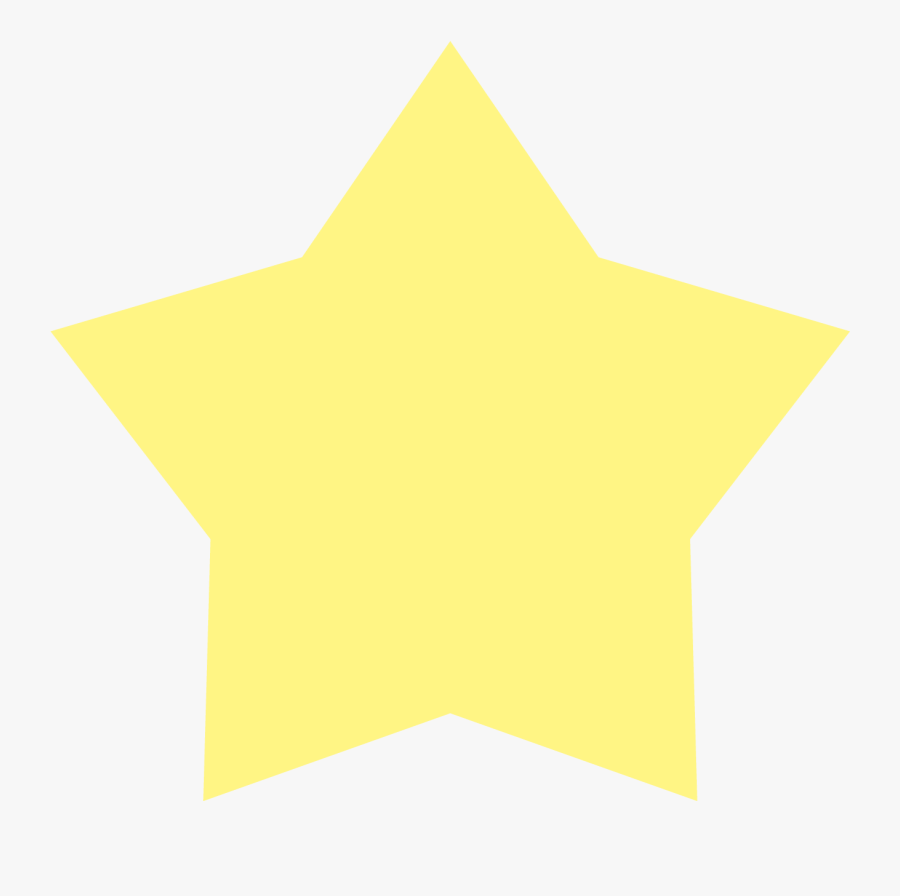 Yellow Star Shape - Christmas Vector Flat Design, Transparent Clipart