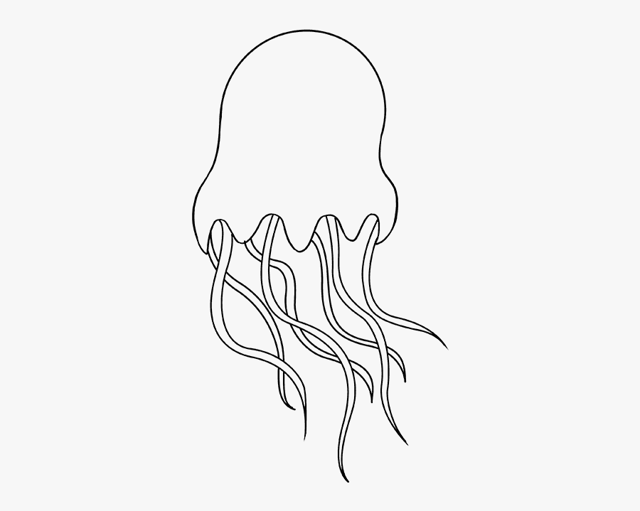How To Draw Jellyfish - Jelly Drawing Easy, Transparent Clipart