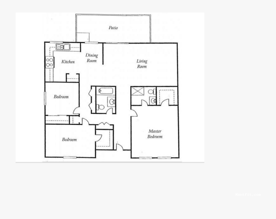 Clip Art Park Ridge Apartments Fresno - Floor Plan, Transparent Clipart