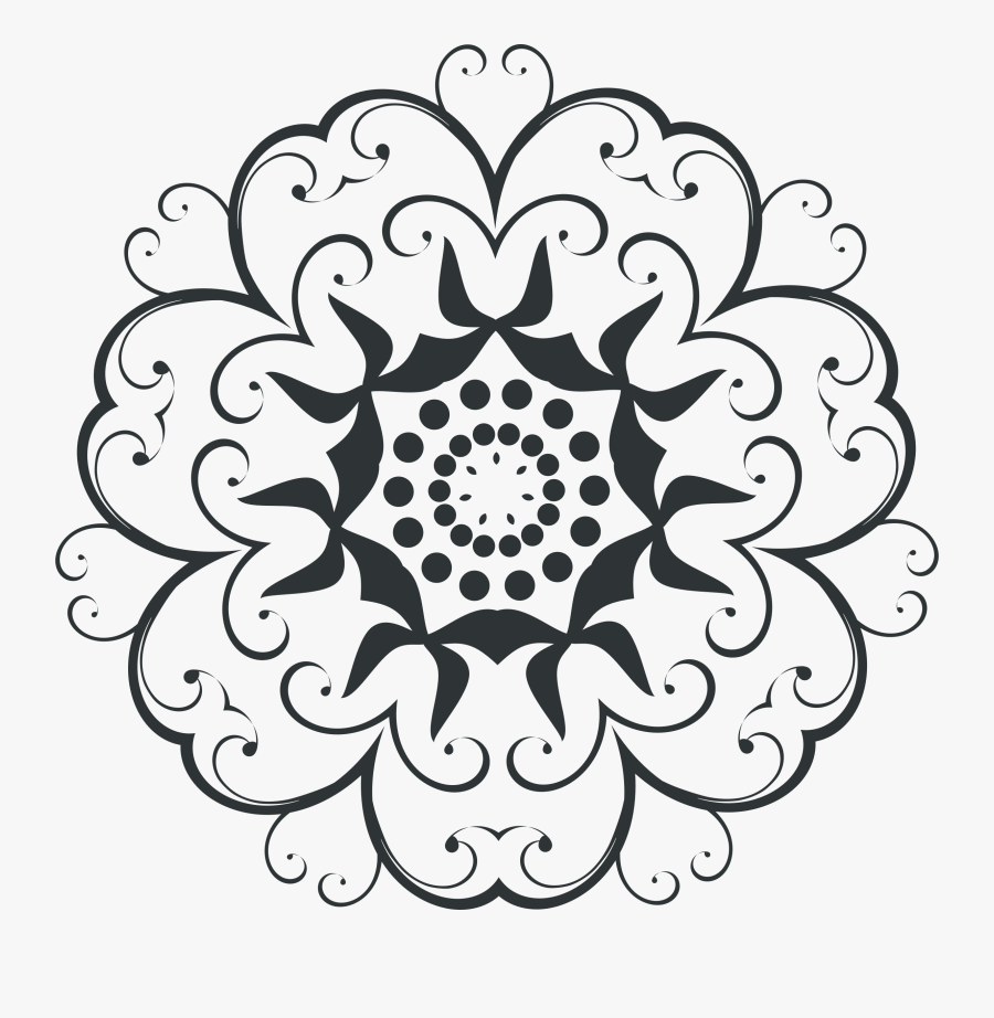 Silhouette Flourish Design Icons Png - Lace Ornaments Designs Png, Transparent Clipart