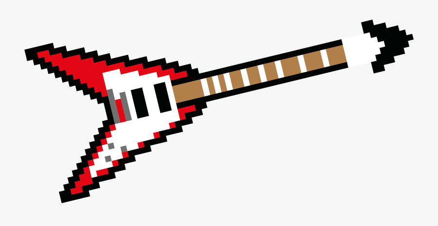 Guitar 8-bit Character Guitarist Png Free Photo Clipart - Guitar, Transparent Clipart