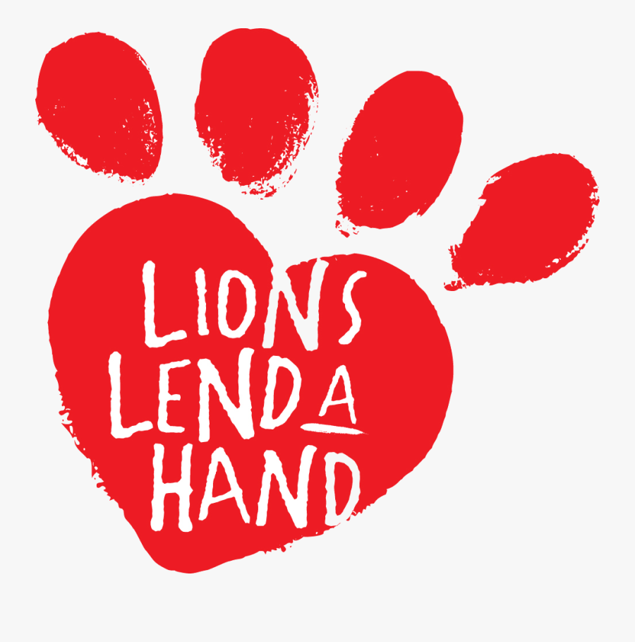 Lions Lend A Hand - Love, Transparent Clipart