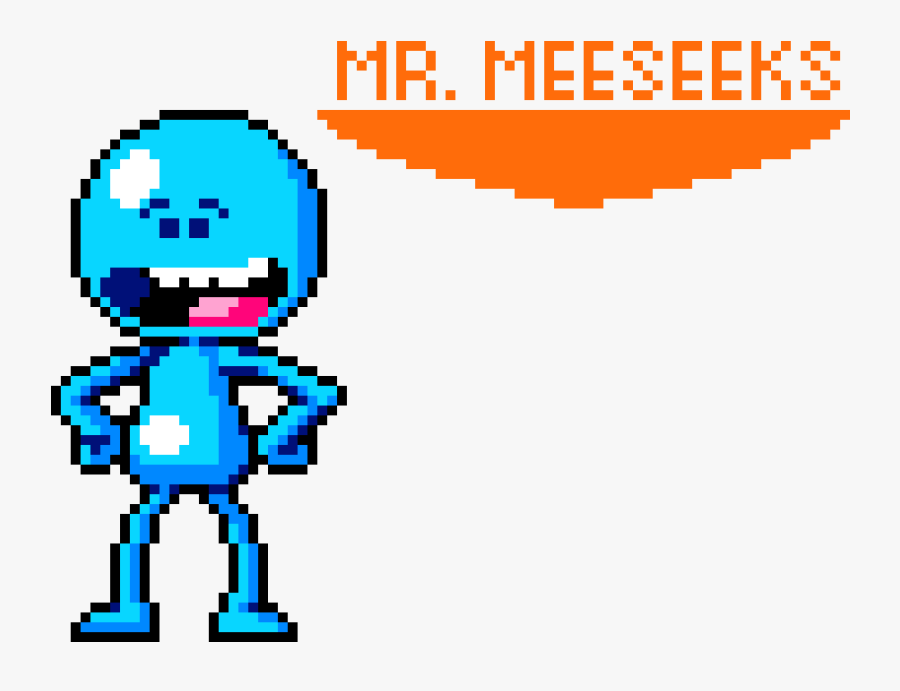 Mr Meeseeks Pixel Art Clipart , Png Download - Mr Meeseeks Pixel Art, Transparent Clipart
