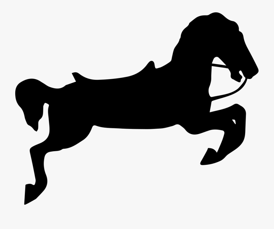 Castle Horse With Riding Gear Comments - Silhueta De Cavalinho Carrossel Png, Transparent Clipart