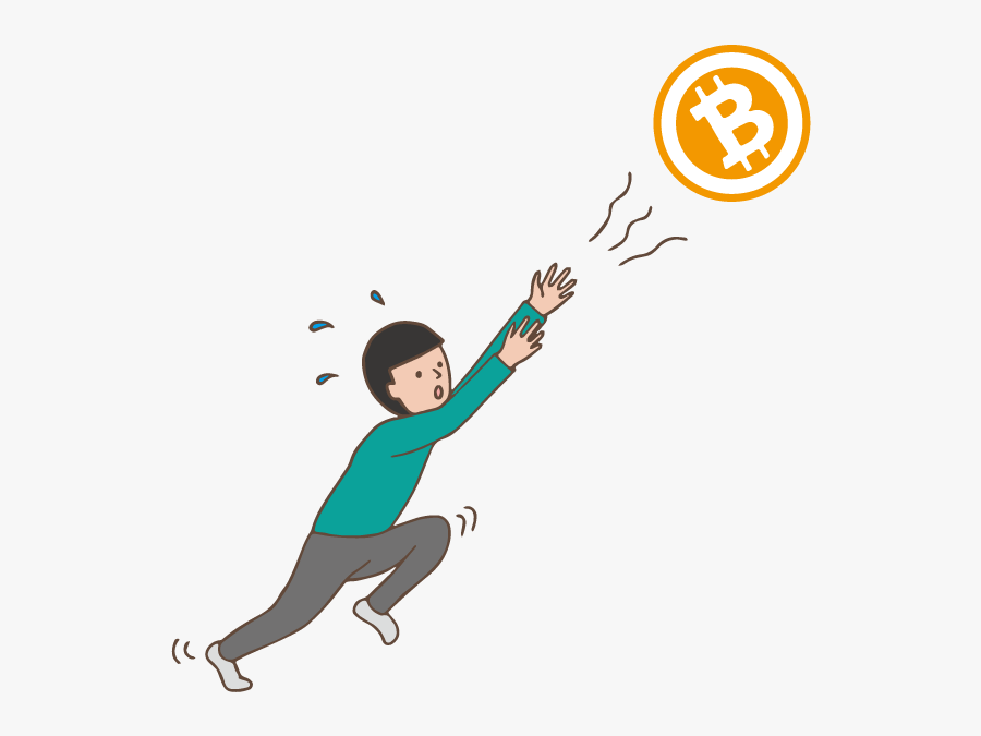 Man Chasing Cryptocurrency - Illustration, Transparent Clipart