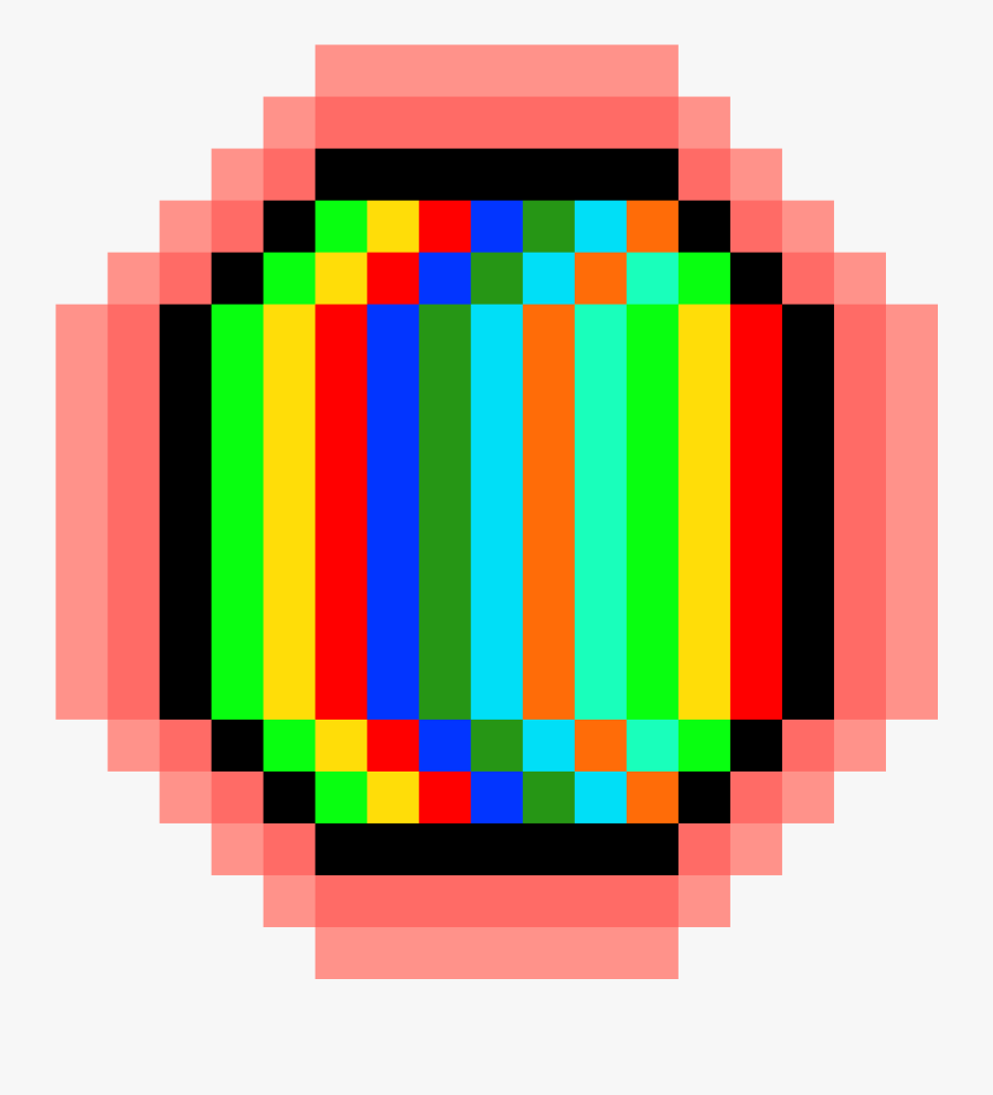Transparent Transparent Rainbow Clipart - Simple Pixel Art Pac Man, Transparent Clipart
