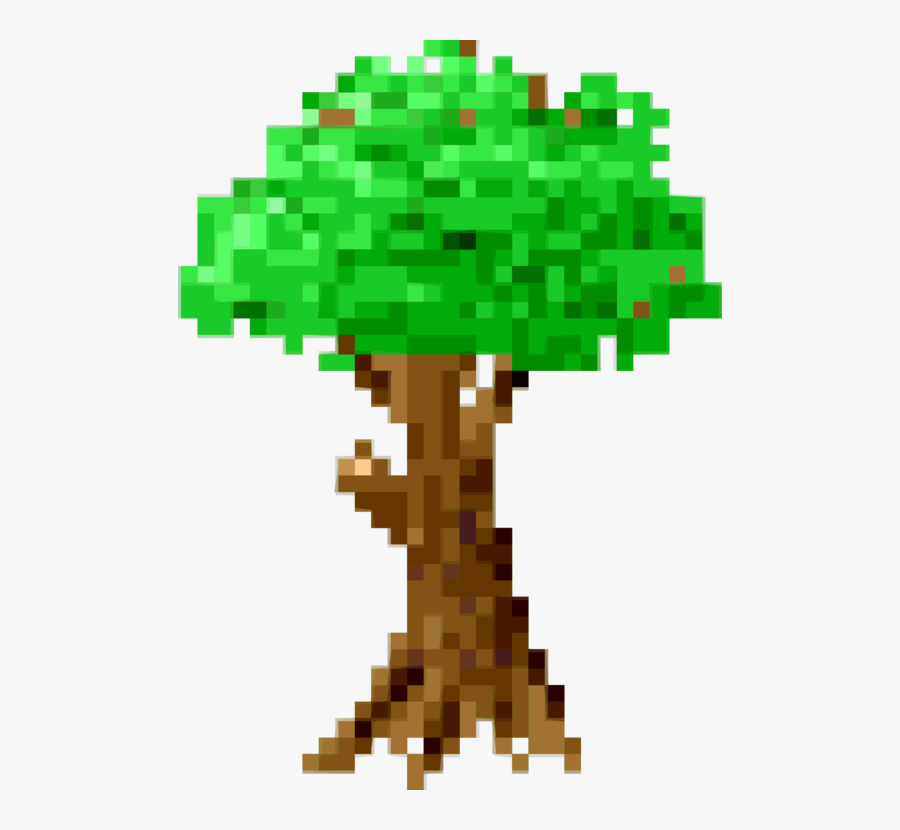 Biome,plant,symbol - Transparent 8 Bit Tree, Transparent Clipart