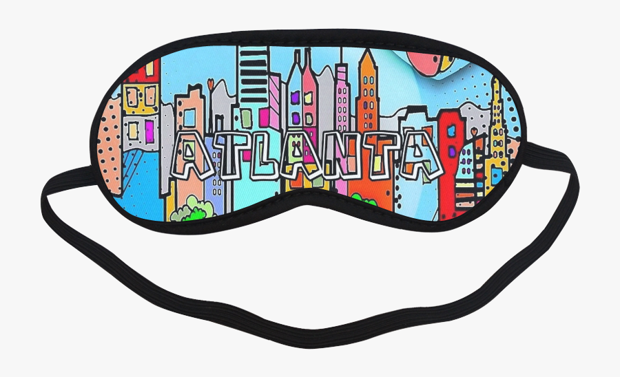 Atlanta By Nico Bielow Sleeping Mask - Clipart Sleeping Mask Transparent, Transparent Clipart