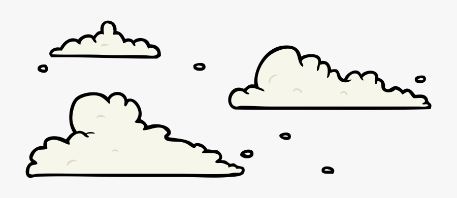 Line Drawing Of Clouds Clipart , Png Download - Line Drawing Of Clouds, Transparent Clipart