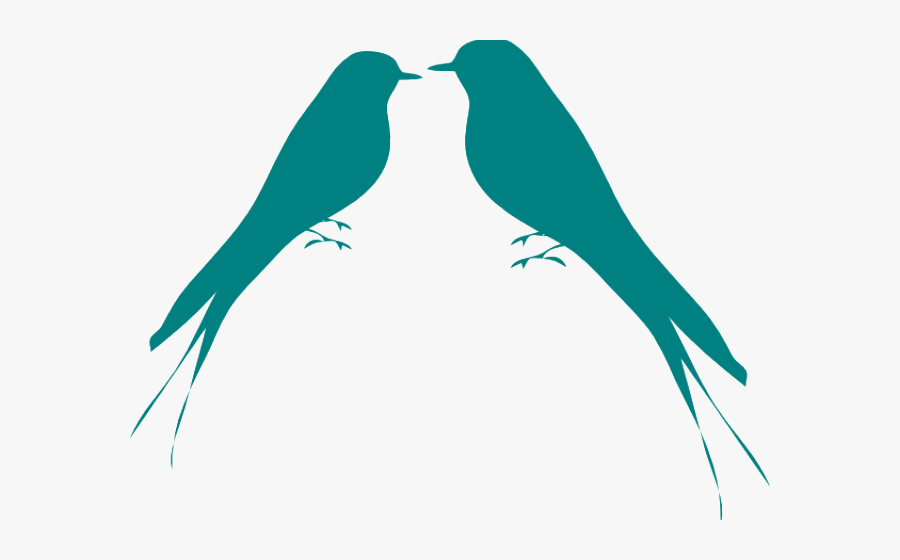Couple Of Birds Silhouette, Transparent Clipart