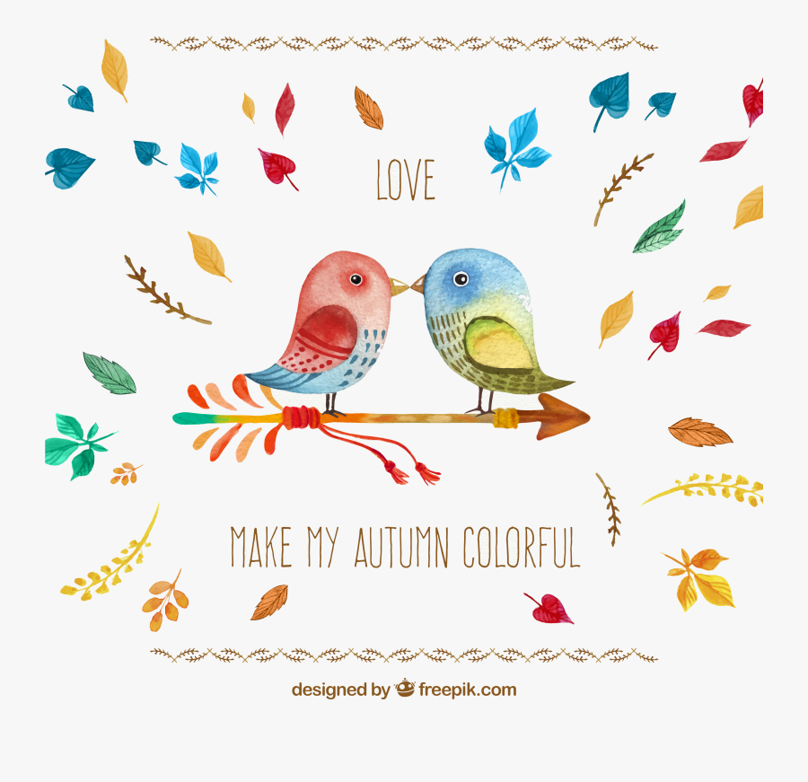 Lovebird Clipart Pair Bird - Feliz Mes De Outubro, Transparent Clipart