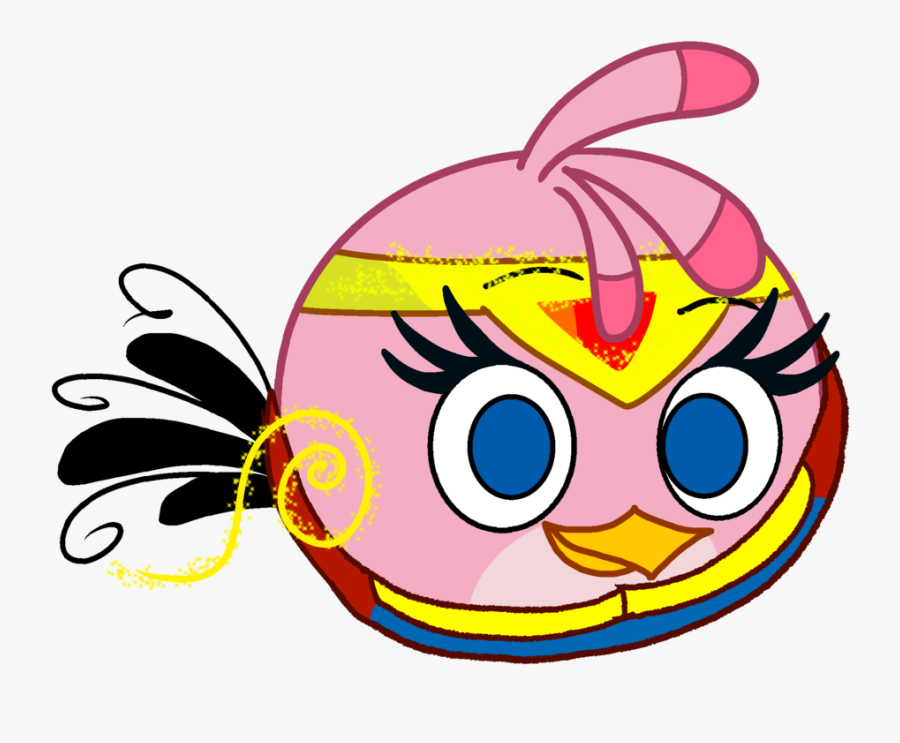 Angry Birds Stella As Wonder Woman By Fanvideogames - Angry Birds Stella Cute, Transparent Clipart