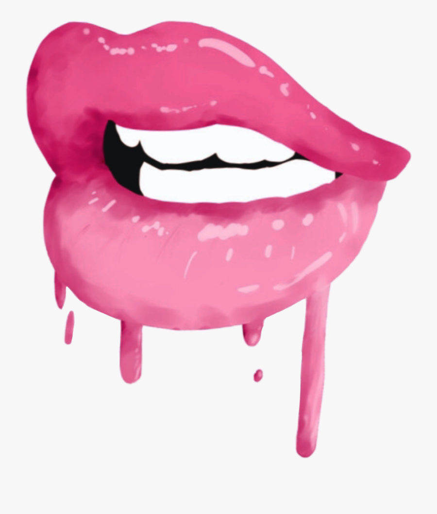Star Sighs On Redbubble Pink Dripping Lips Free Transparent Clipart Clipart...
