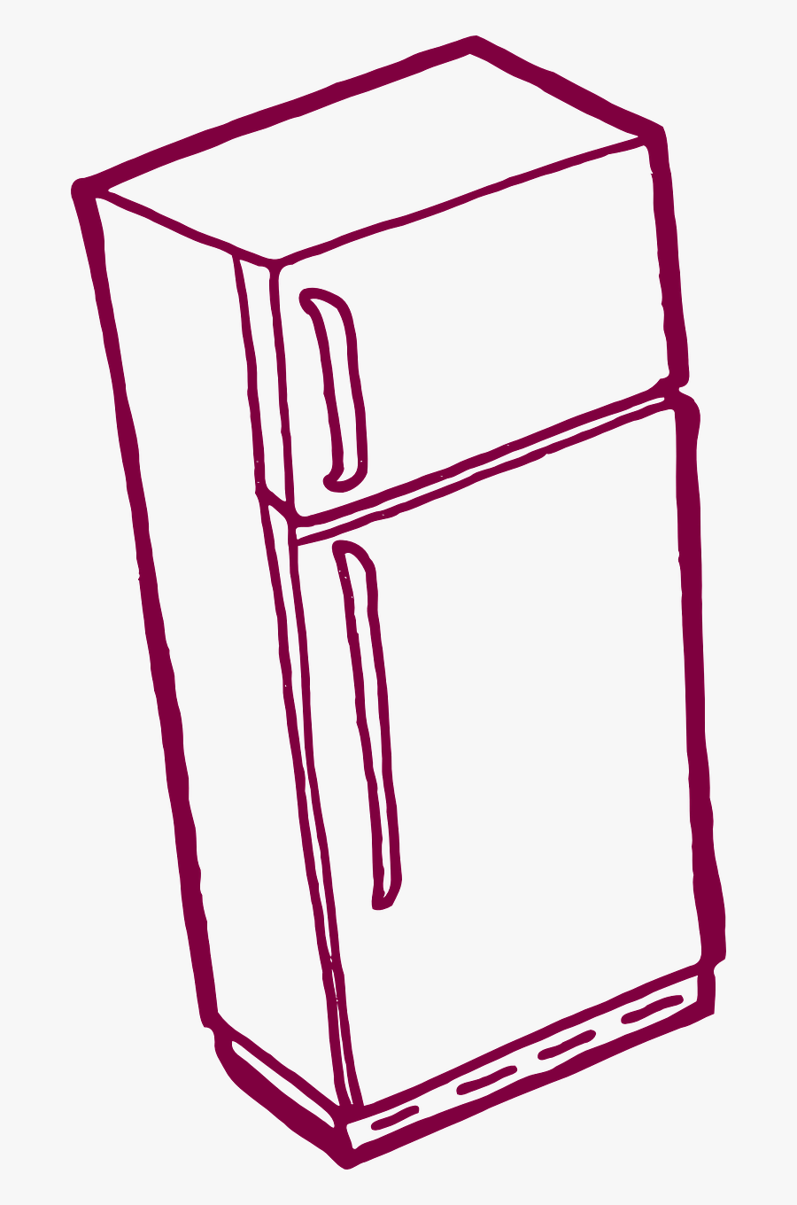 Fridge Furniture Kitchen Free Picture - Refrigerator Black And White, Transparent Clipart