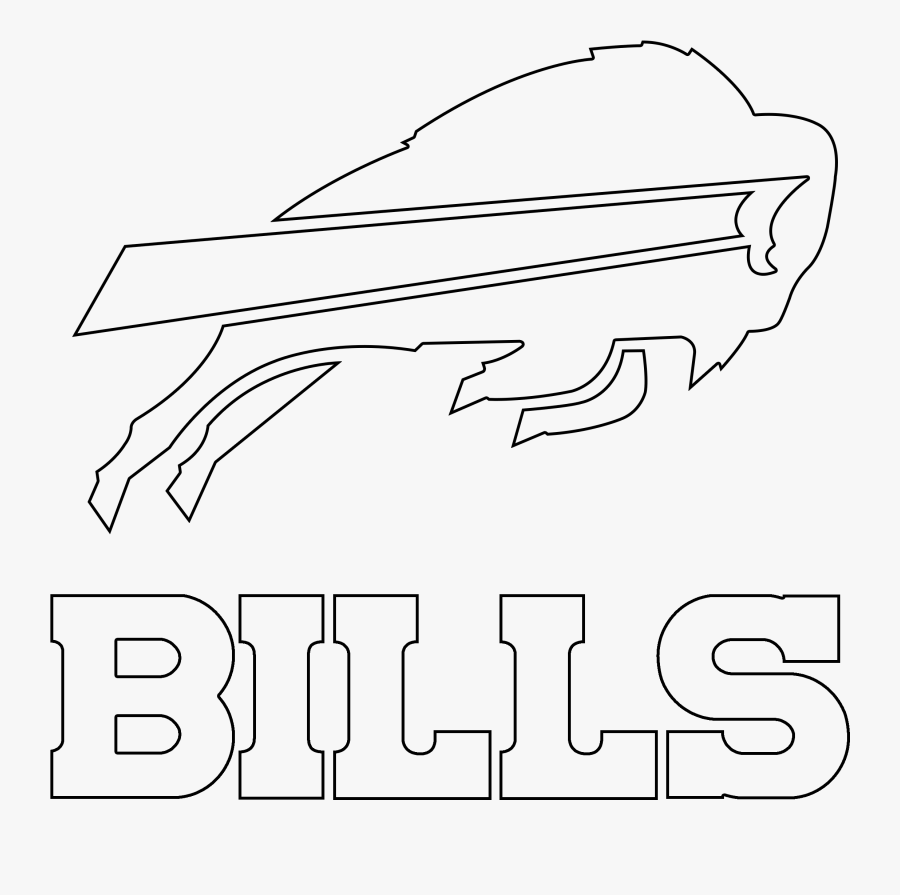 Buffalo Bills Logo Outline - Buffalo Bills White Logo, Transparent Clipart