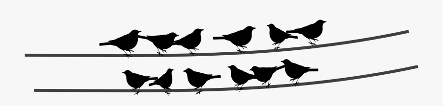 Clip Art Bird Clip Art Silhouette - Birds Sitting Png, Transparent Clipart