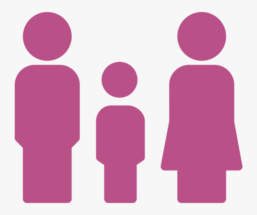 Graphic Of A Male Adult 1 Female Adult And A Child, Transparent Clipart