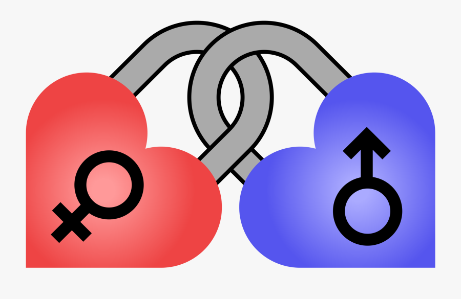 Male And Female Symbols - Transparent Heart Male Female, Transparent Clipart
