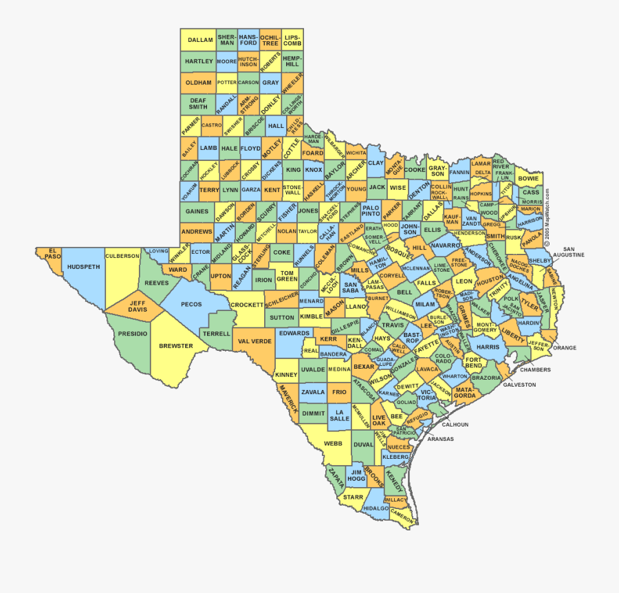 Transparent Texas Png Image - Texas Map Red River, Transparent Clipart