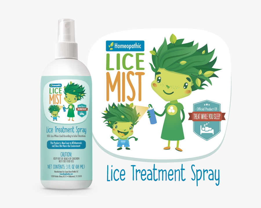 Lice Mist Homeopathic Spray - Cartoon, Transparent Clipart