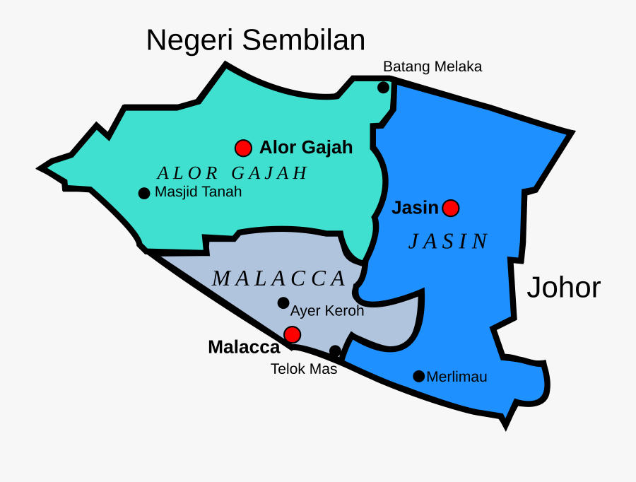 Map Clipart Area Map - Melaka Maps, Transparent Clipart
